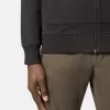 Sweatshirt med påsydda fickor och dragkedja