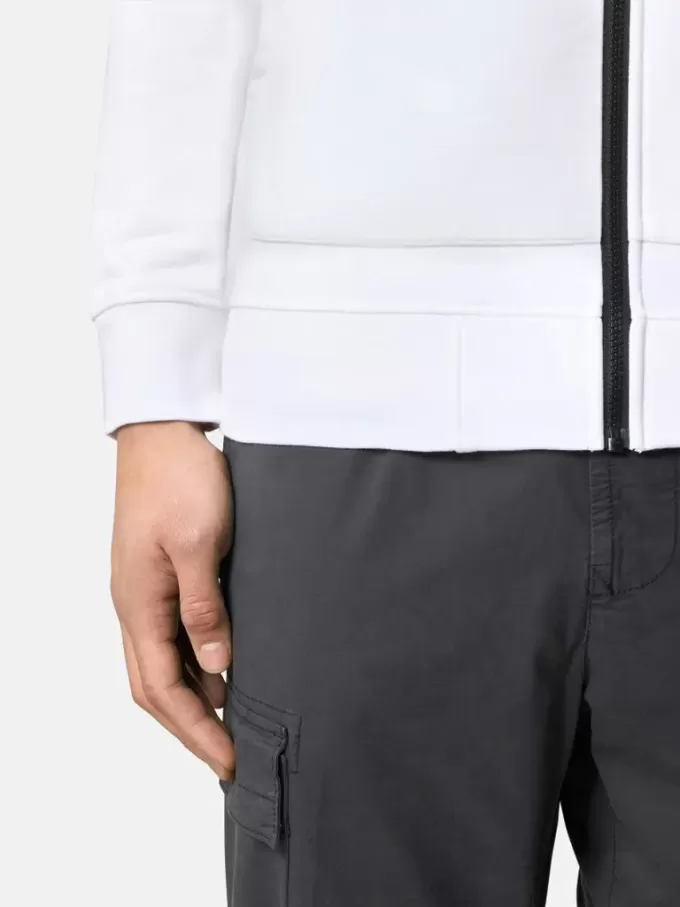 Sweatshirt med påsydda fickor och dragkedja