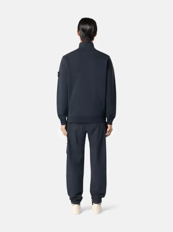 Sweatshirt med påsydda fickor och dragkedja
