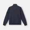 Sweatshirt med påsydda fickor och dragkedja