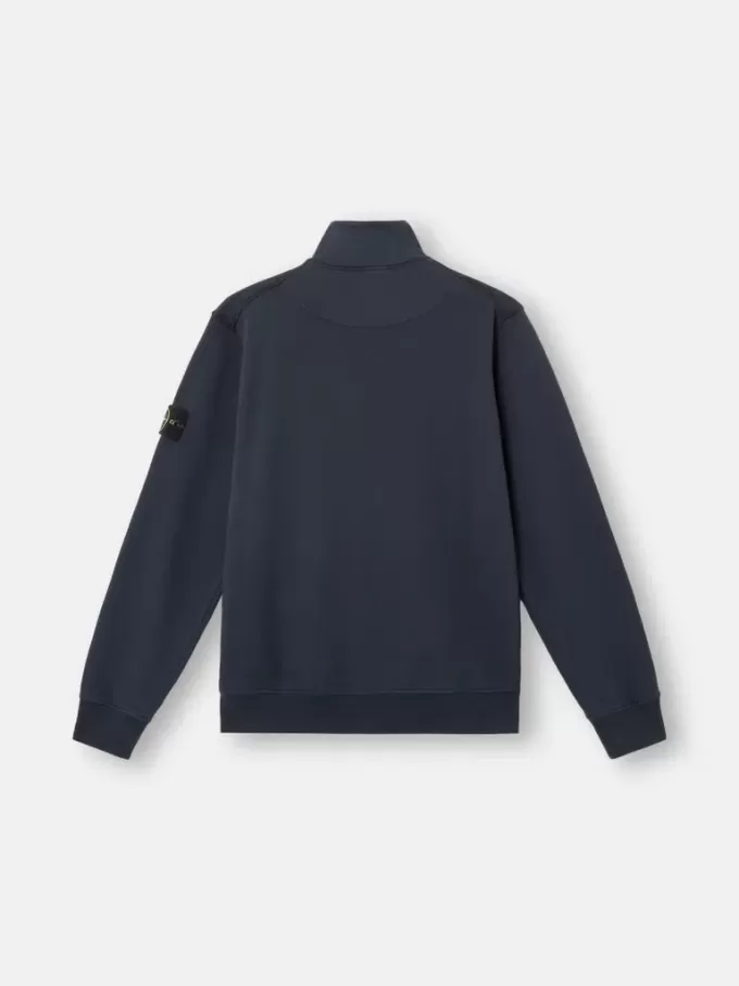 Sweatshirt med påsydda fickor och dragkedja