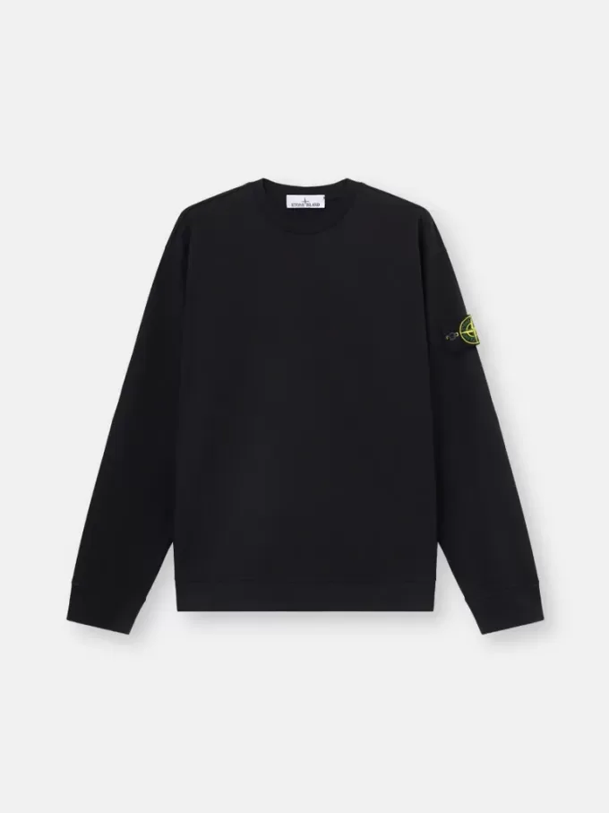 Sweatshirt med rund hals och normal passform