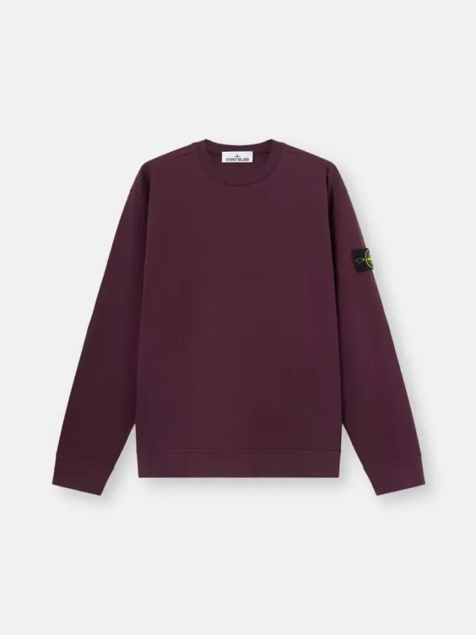 Sweatshirt med rund hals och normal passform