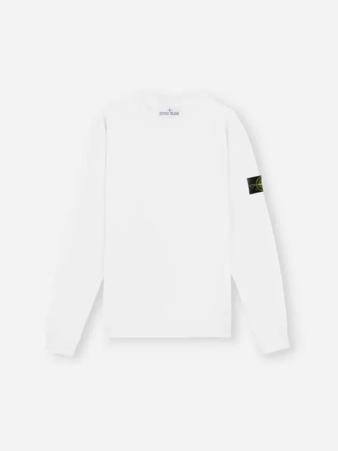 Sweatshirt med rund hals och normal passform