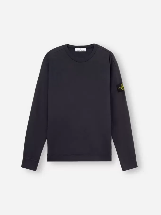Sweatshirt med rund hals och normal passform