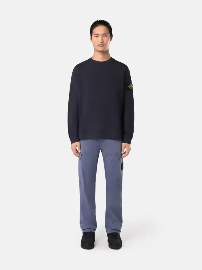 Sweatshirt med rund hals och normal passform