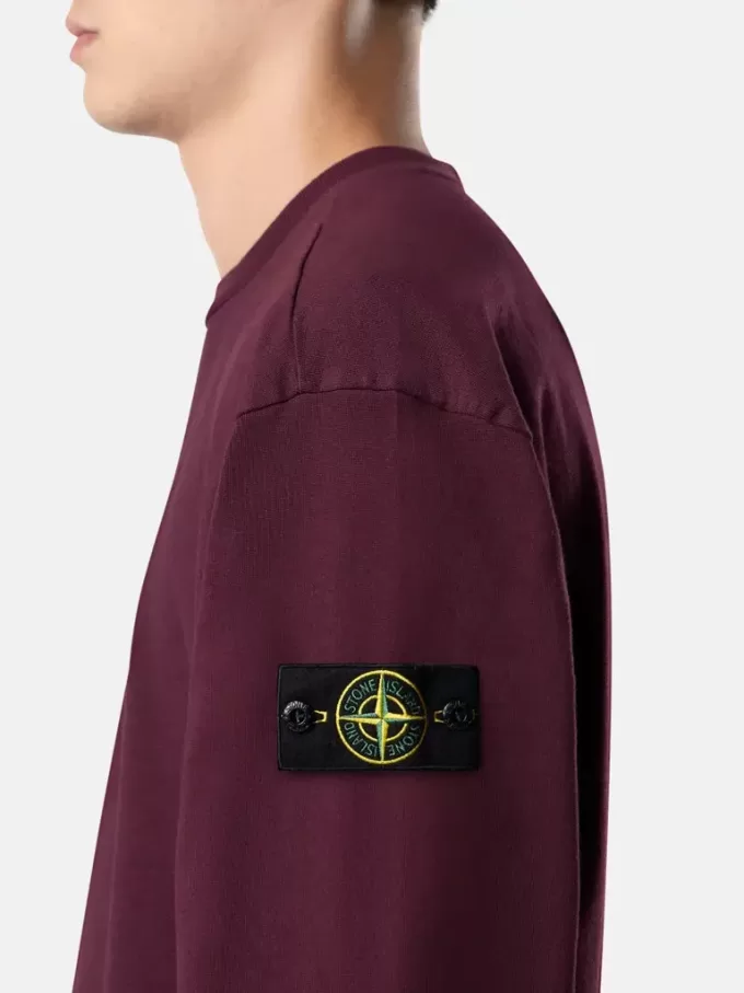 Sweatshirt med rund hals och normal passform