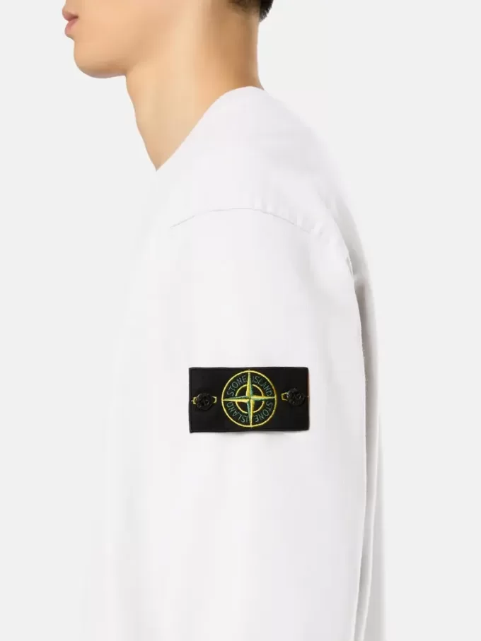 Sweatshirt med rund hals och normal passform