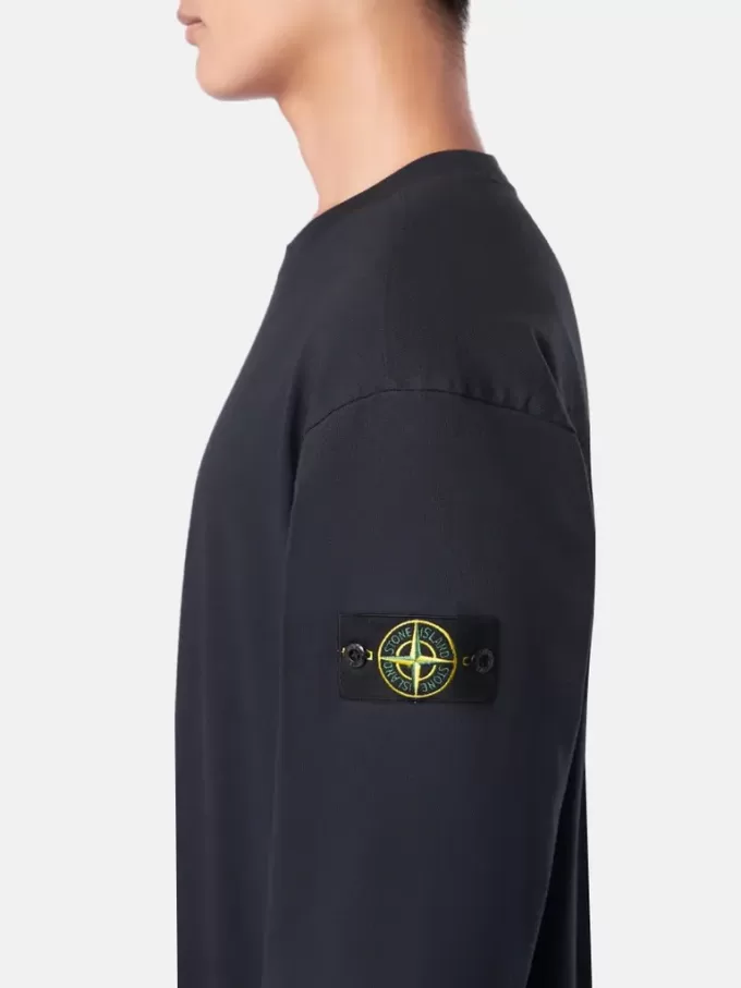 Sweatshirt med rund hals och normal passform