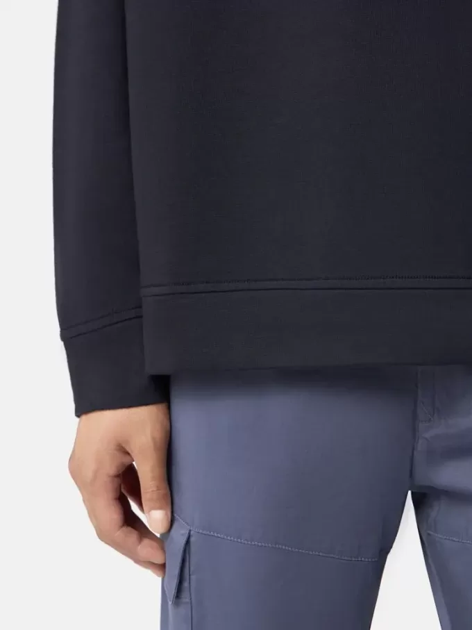 Sweatshirt med rund hals och normal passform