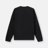 Sweatshirt med rund hals och normal passform