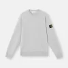 Sweatshirt med rund hals och ribbade detaljer