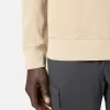 Sweatshirt med rund hals och ribbade detaljer
