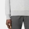 Sweatshirt med rund hals och ribbade detaljer
