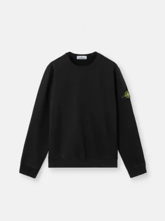 Sweatshirt med rund hals och ribbade insatser i normal passform Sweatshirt med rund hals och ribbade insatser i normal passform