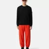 Sweatshirt med rund hals och ribbade insatser i normal passform