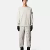 Sweatshirt med rund hals och ribbade insatser i normal passform