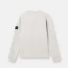 Sweatshirt med rund hals och ribbade insatser i normal passform