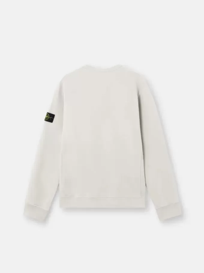 Sweatshirt med rund hals och ribbade insatser i normal passform
