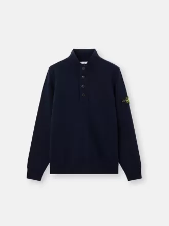 Tröja med halv dragkedja och filtkanter