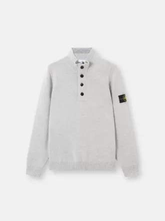 Tröja med halv dragkedja och filtkanter