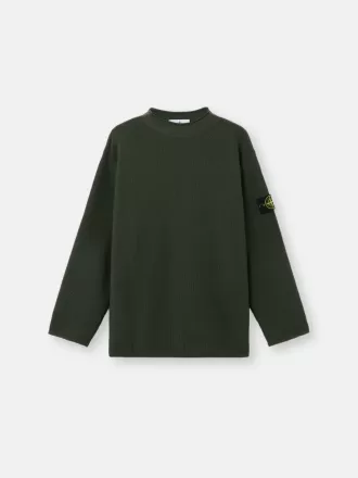 Tröja med hög krage och detaljer i omvänd söm