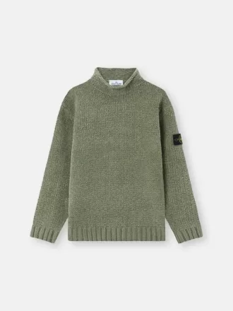 Tröja med hög krage och detaljer i omvänd söm
