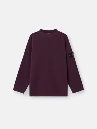 Tröja med hög krage och detaljer i omvänd söm