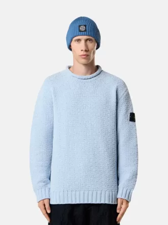 Tröja med hög krage och detaljer i omvänd söm