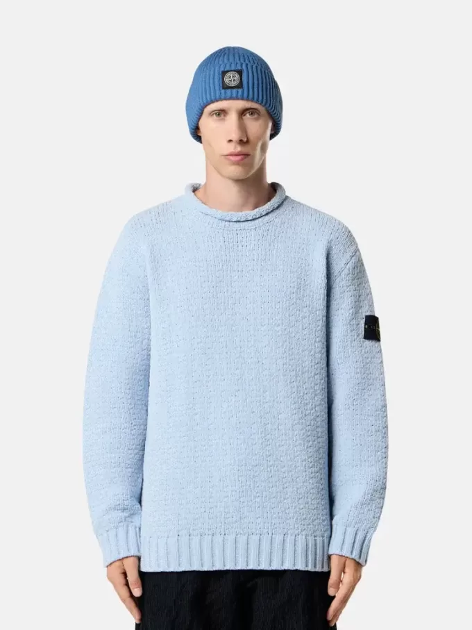 Tröja med hög krage och detaljer i omvänd söm