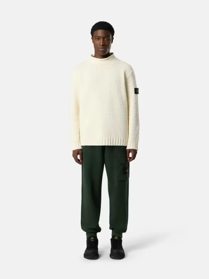 Tröja med hög krage och detaljer i omvänd söm