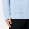 Tröja med hög krage och detaljer i omvänd söm