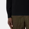 Tröja med rund hals och detaljer i omvänd stickning