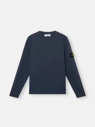 Tröja med rund hals och små rullade detaljer