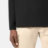 Tröja med rund hals och små rullade detaljer