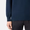 Tröja med rund hals och små rullade detaljer