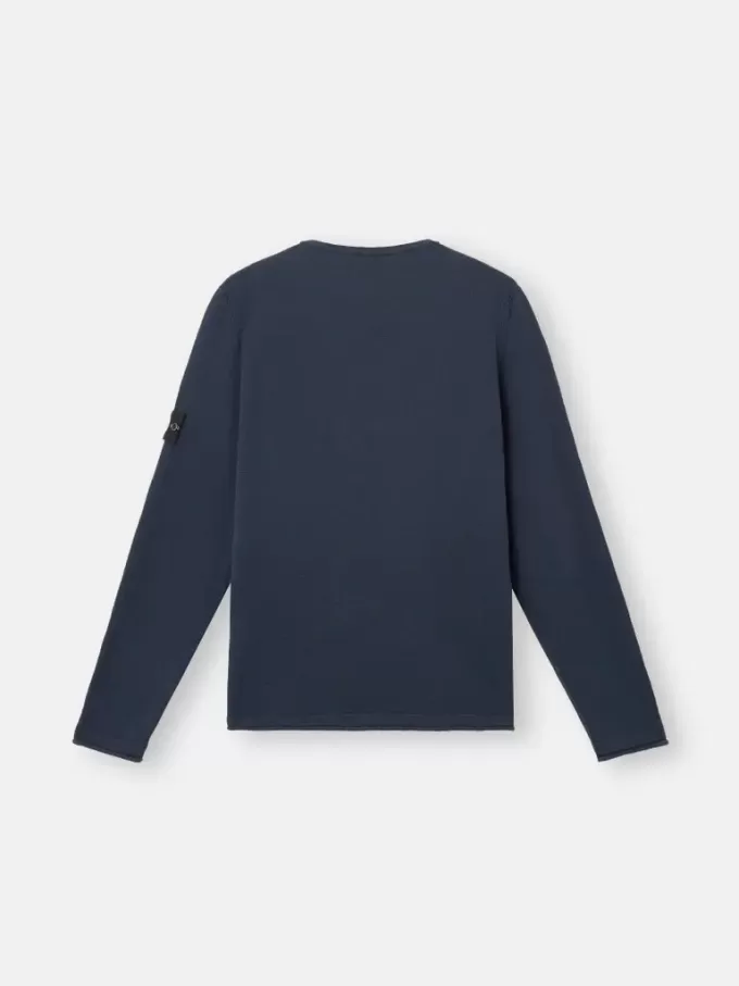 Tröja med rund hals och små rullade detaljer