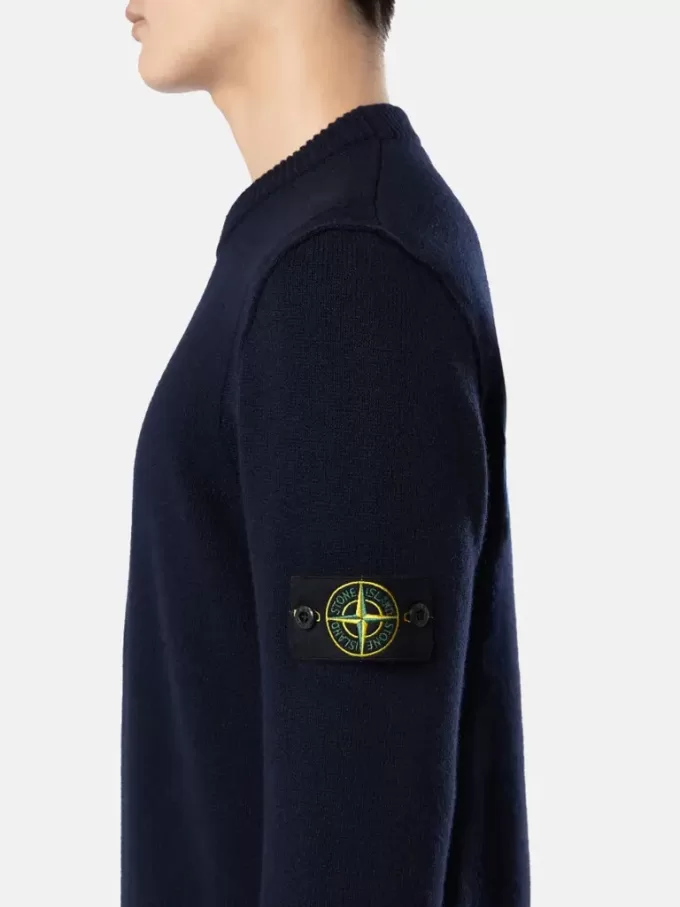 Tröja med rund hals och sömdetaljer