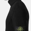 Turtleneck-tröja med fint ribbade kanter