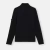 Turtleneck-tröja med fint ribbade kanter