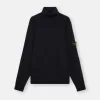 Turtleneck-tröja med ribbade kanter