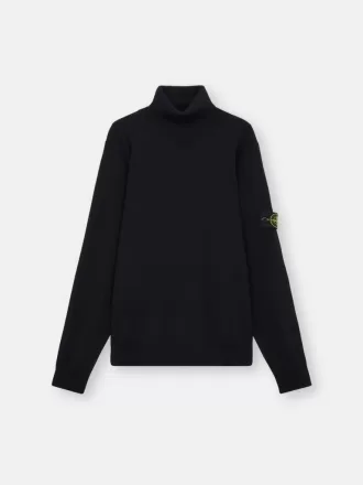 Turtleneck-tröja med ribbade kanter Turtleneck-tröja med ribbade kanter