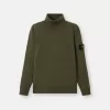 Turtleneck-tröja med ribbade kanter