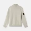 Turtleneck-tröja med ribbade kanter