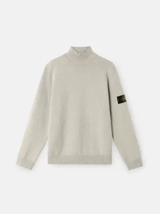 Turtleneck-tröja med ribbade kanter Turtleneck-tröja med ribbade kanter