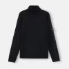 Turtleneck-tröja med ribbade kanter