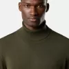Turtleneck-tröja med ribbade kanter