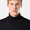 Turtleneck-tröja med ribbade kanter