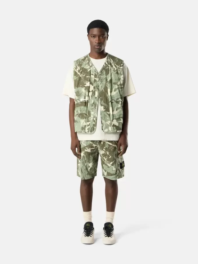 Bekväma cargo-bermudashorts med kamouflageprint Bekväma cargo-bermudashorts med kamouflageprint